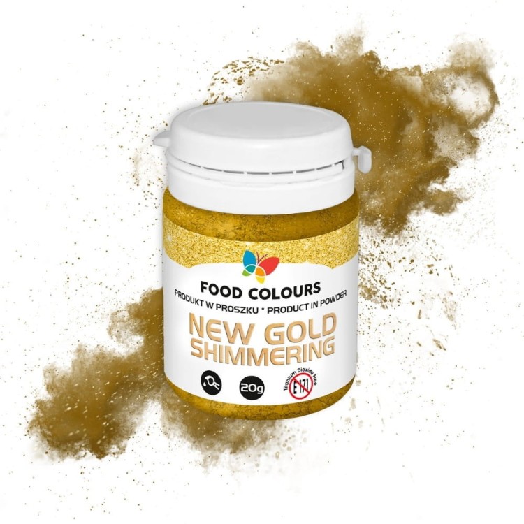 Brokat spożywczy jadalny do dekoracji ZŁOTY 20g GOLD